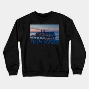 Pier, Sellin, Ruegen, Ruegen Island, Mecklenburg-Western Pomerania, Germany Crewneck Sweatshirt